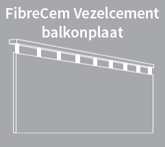 Icon vezelcement balkonplaat